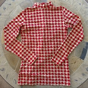 70s vintage houndstooth turtleneck